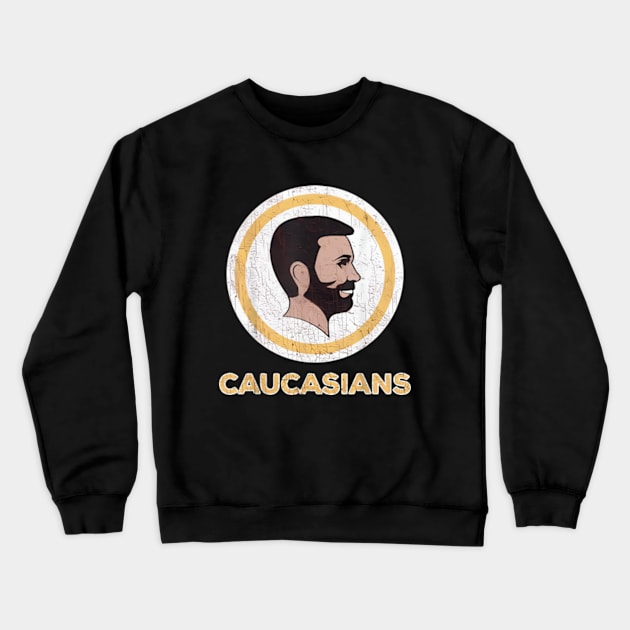 Washington Caucasians Redskins Crewneck Sweatshirt by YASSIN DESIGNER